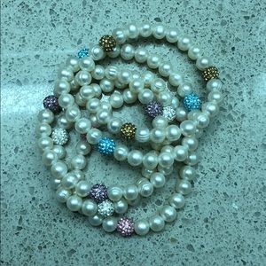 Pearl bracelet set